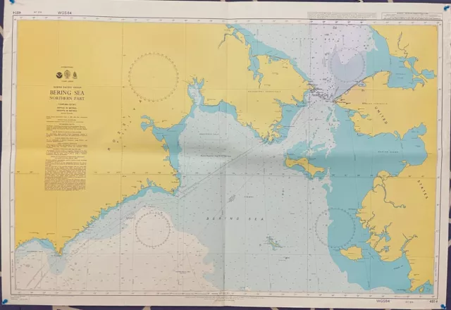 Admiralty 4814 NORTH PACIFIC OCEAN BERING SEA NORTHERN PART Nautical Genius Map