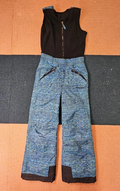 Arctix Snow Pants Youth Small Black Blue Herringbone Ski Snowboard Kids K9c