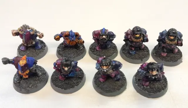 Blood Bowl 2nd Edn Dwarf Team x 9 Pre-Painted