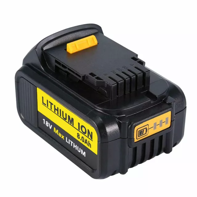 for DEWALT 18V Li-ion XR Slide Battery 18V 6Ah 8.0Ah Twin pack Long Life Trade 3