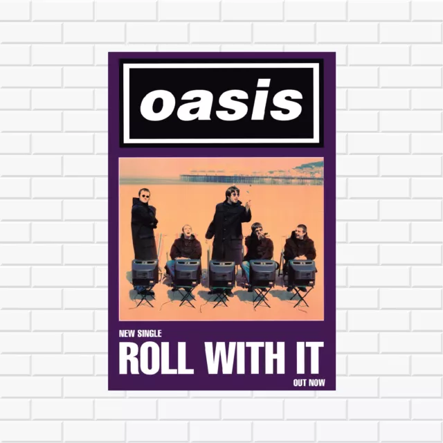 Original Oasis Roll With It Promo Poster