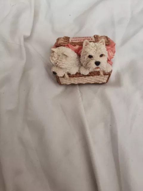 Highland Hamper Sherratt & Simpson White West Highland Terriers Westie Figurine