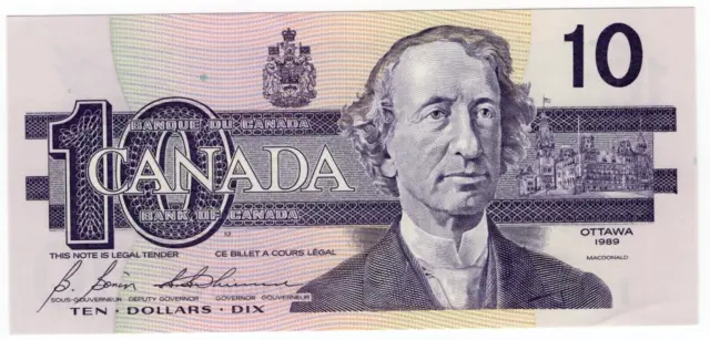 1986 Bank of Canada $10 Dollars Note - Bonin/Thiessen - BDT5400195 - AU/UNC