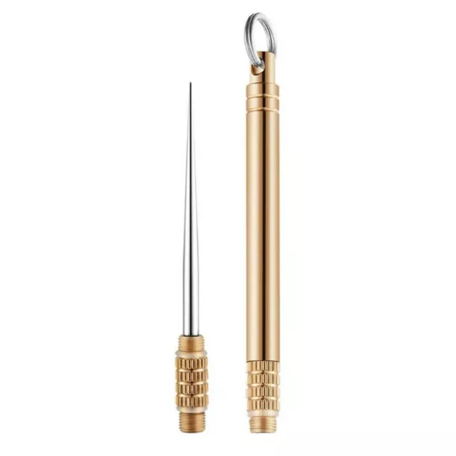 Portable Outdoor Camping Titanium Alloy Toothpick Holder Camping Tool Fruit Fork