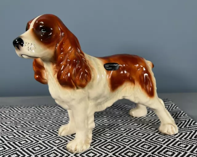 Vintage Coopercraft Springer Spaniel Ceramic Ornament Figure