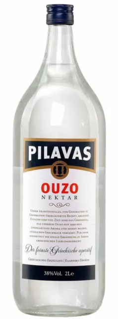 Ouzo Pilavas Nektar 38% 2,0l Pilavas | Der milde Ouuo aus Patras | Magnum Ouzo