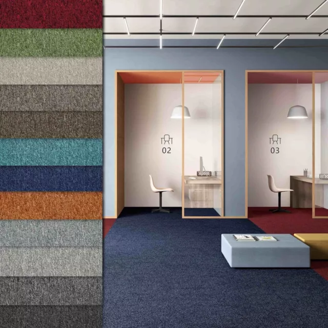 Robusto azulejo de alfombra comercial Medusa 50x50 cm difícilmente inflamable (6,99 €/1 unidad)