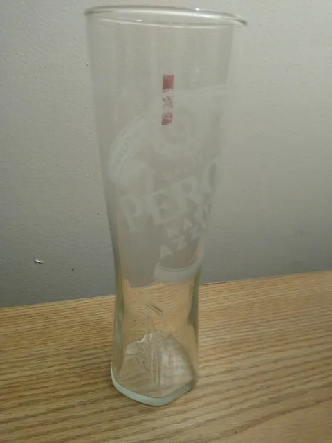 Peroni Nastro Azzurro Pilsner Beer Glass Single .4 L 13.5oz Clear Etched