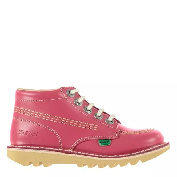 Kickers Shoes Boots Girls Pink Blossom KF0000408 Ex Display Sole Discolouration