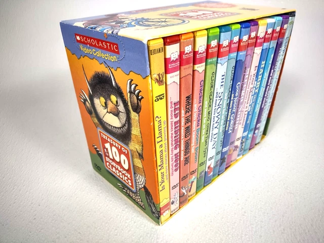 SCHOLASTIC TREASURY 100 Storybook Classics 16 DVD Set Read-Along