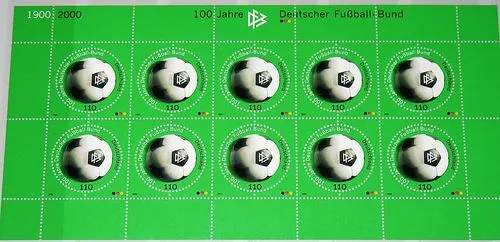 Germany 2000 Klb 2091 2063 100Ann DFB Soccer Assc. MNH