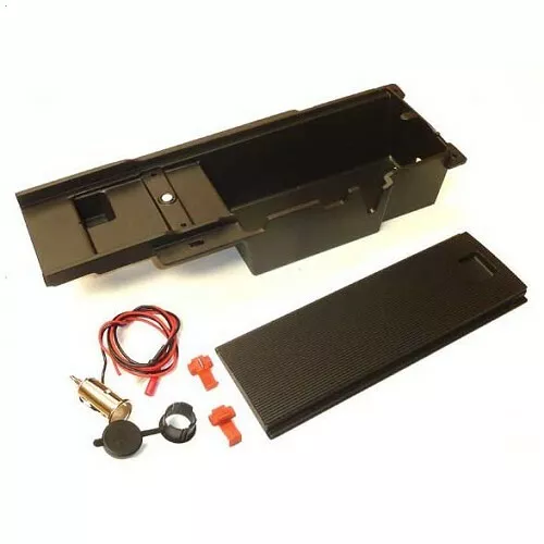 Rangement de console centrale avec prise 12V pour Mazda MX5 NC - Noir