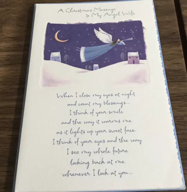 A Christmas Message For My Angel Wife, Merry Christmas, Religious, Greeting Card