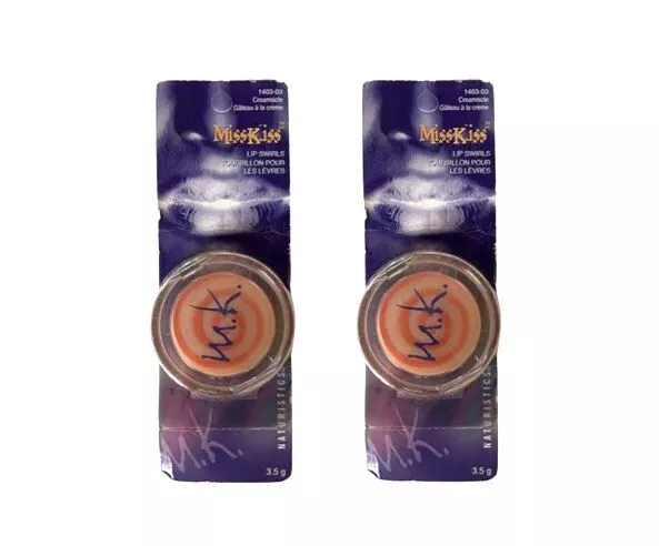 Naturistics Flavored Lip Gloss 1403-03 Creamsicle Miss Kiss Lip Swirls, Lot of 2