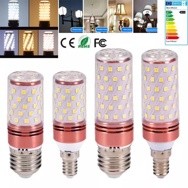 E27 E14 LED Corn Bulb Light 9W 12W Bright Candle Lamps SMD2835 Energy Saving UK