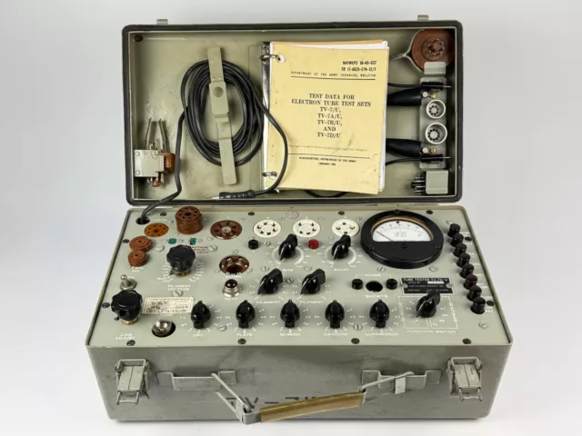 Tester tubo Hickok TV-7D rarità tester tubolare esercito americano otticamente top con adattatore