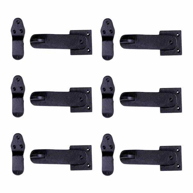 6 Gate Latch Black Wrought Iron 5 3/4" by 3 3/8" | Renovator's Supply