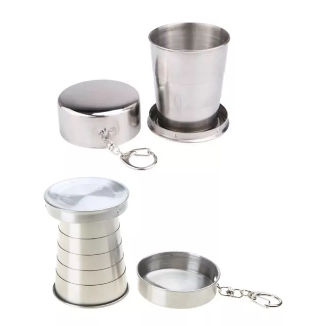 75/150ml for Creative Stainless Steel Telescopic Collapsible Mugs for Camping