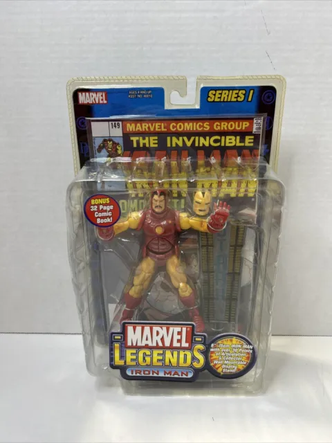 Marvel Legends Invincible IRON MAN Series 1 Toy Biz Original Sealed New 2002 J2
