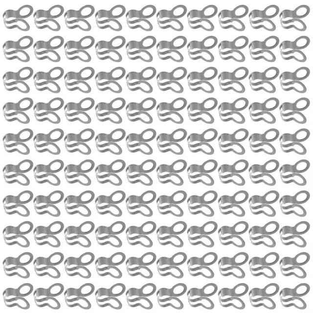 100Pcs/Bag 2mm 3.0/3.2mm 4.0/4.5mm Double Ring Link Silver Tone Clasp