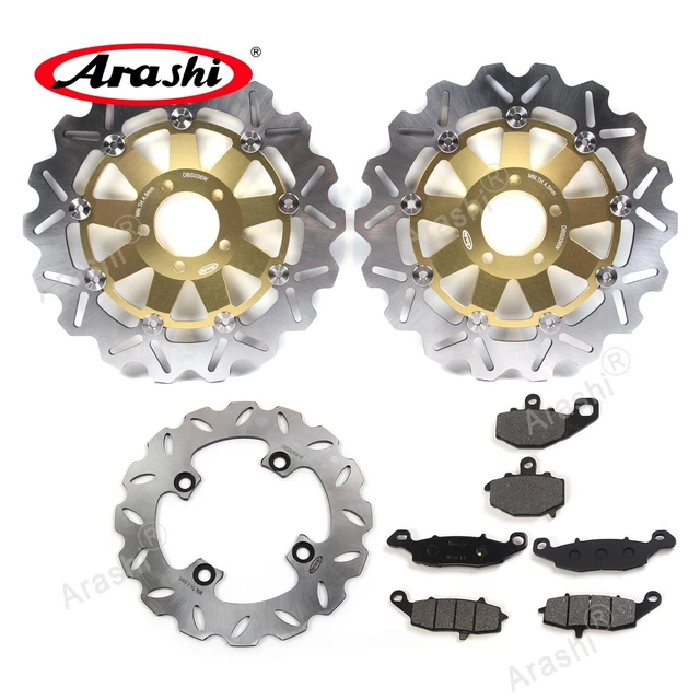 Front Rear Brake Rotors & Brake Pads For Kawasaki Z750 2004 2005 / Z750S 05 - 06