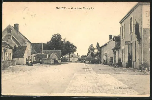CPA Moiry, Grande Rue, vue de la rue 1907