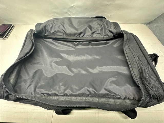 Vtg Tumi # 278 Black Ballistic Nylon 21” Carry-On Expandable Weekend Duffel Bag 9