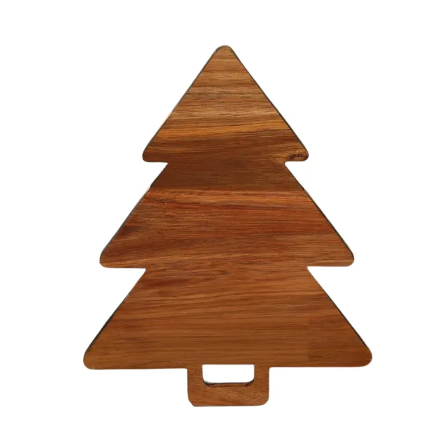 Christmas Tree Wood Cutting Board - Christmas Winter Kitchen Charcuterie Board