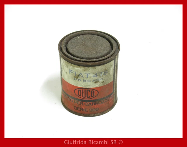 Scatola di Latta Pubblicitaria DUCO Vernice Smalto Fiat 478 Bleu Medio 6139