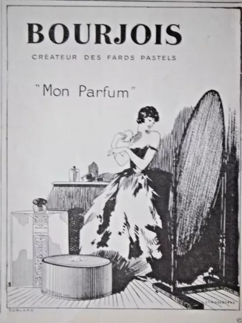 Publicité De Presse 1926 Bourjois Mon Parfum  Créateur Des Fards Pastels