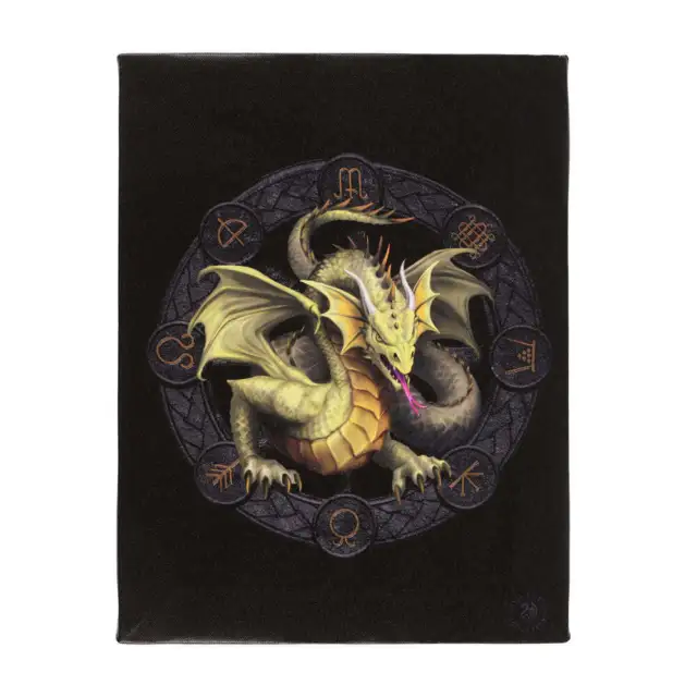Placca in tela drago Mabon 19x25 cm di Anne Stokes