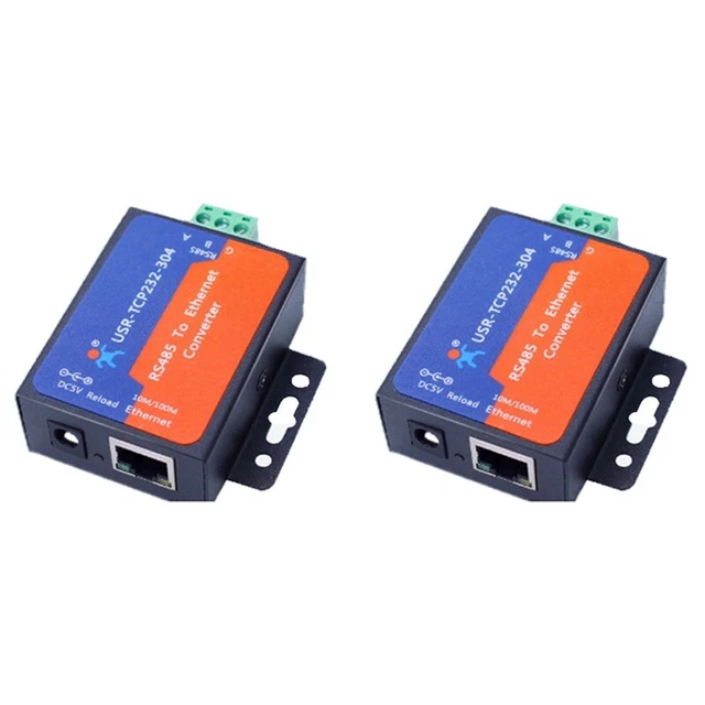 2X MODBUS SERIAL Port RS485 to Ethernet Converter Server USR-TCP232 ...