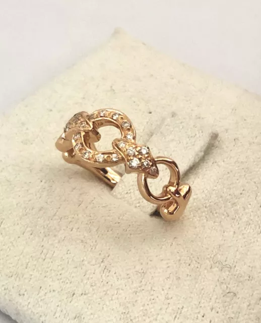 Anello Design con Diamanti tot 0,18ct circa - Oro Rosa 18kt