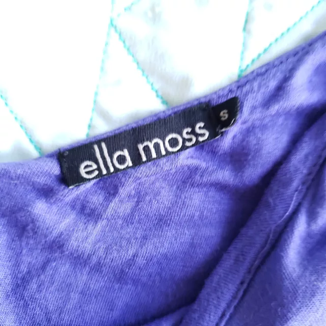 Ella Moss Purple One Shoulder Sleeveless Ruffle Side Zip Top Womens S 2