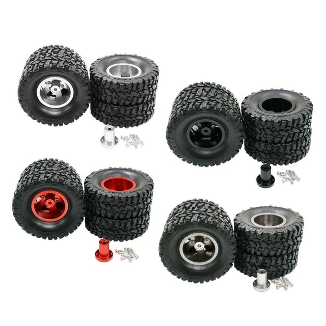 4PCS 1 16 SCALE RC Truck Tires Wheel Rims 5mm Hex Hubs For RC Hobby firebrand-rc-hypernova-rt-on-road-wheels-fang-tires-rc-car-action