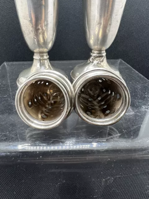 Vintage A.G. Sterling Salt and Pepper Shakers 87.4 Grams 3