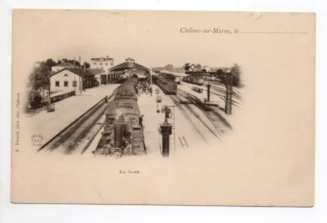 CHALONS Chalons en champagne Marne CPA 51 l'intérieur de la gare trains 2 nuage