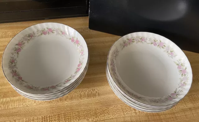 Teahouse Rose “The Danisco Collection” Fine China Salad/soup Bows Set Of Only 4