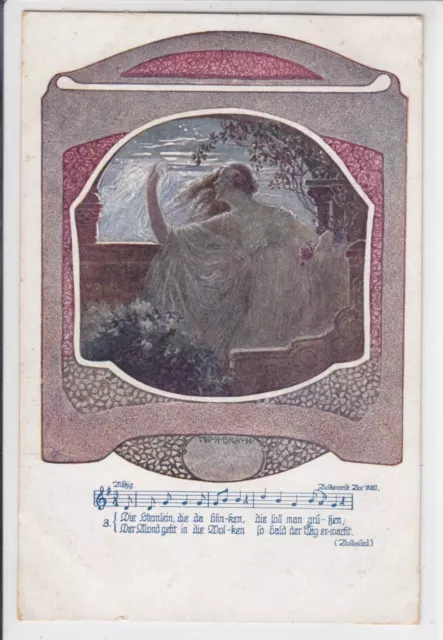 AK Künstler W. H. Braun, Lied, Dt. Schulverein Nr. 1208, 1920