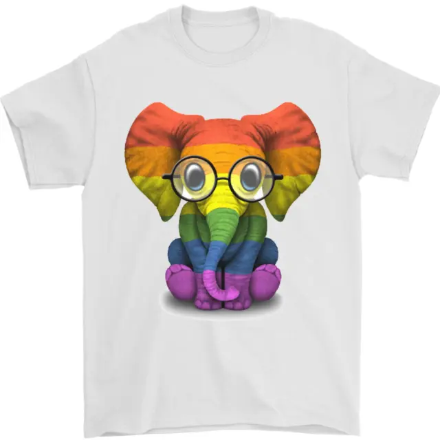 Lgbt Elefante Gay Pride Giorno Consapevolezza T-Shirt 100% Cotone