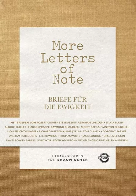 More Letters of Note - Shaun Usher -  9783453270022