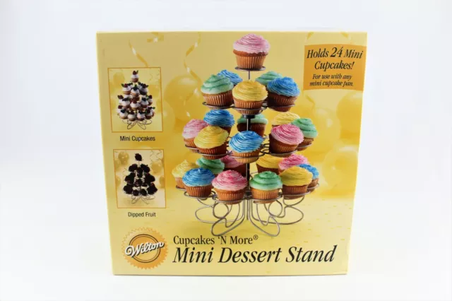 Wilton Cup Cakes 'N More 24 ct Mini Dessert Stand / Brand NEW Original Box!