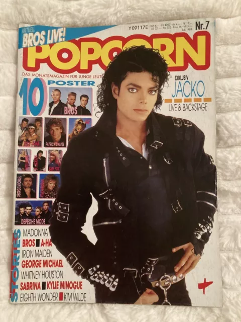 Michael Jackson - Popcorn Magazin Nr. 7 Juli 1988 - Komplett Mit Allen Postern !