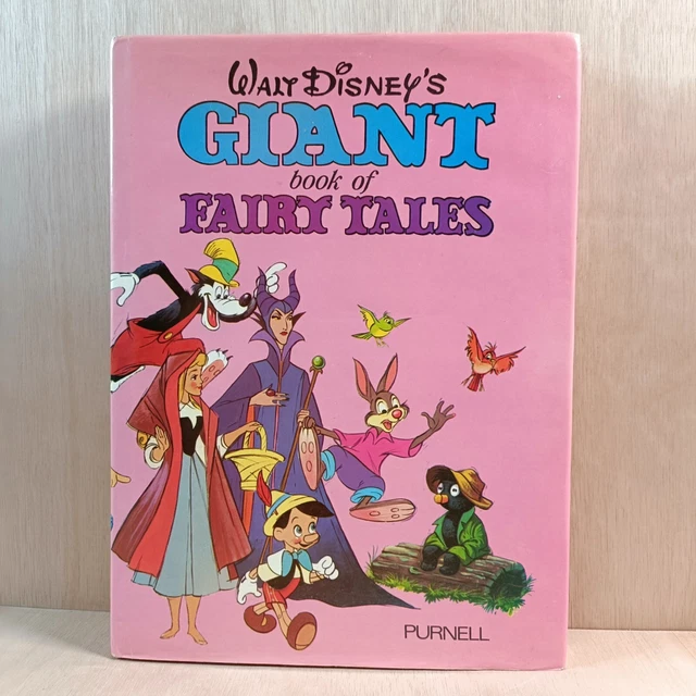 WALT DISNEY'S GIANT Book of Fairy Tales Vintage Illustrated Hardback