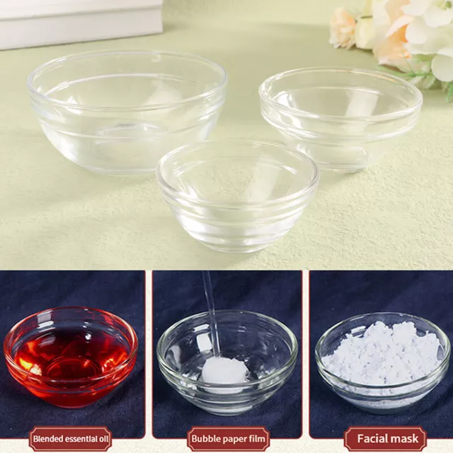 Beauty Oil Glass spa Facial Mask Mixing Bowl Brush Tool Face Care DIY