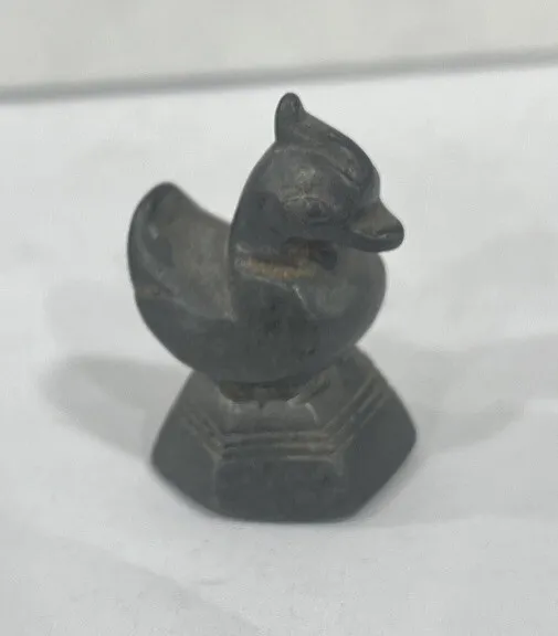 Vintage Asia Antique Opium Weight Bird Duck Rooster Bronze China  1.2 OZ