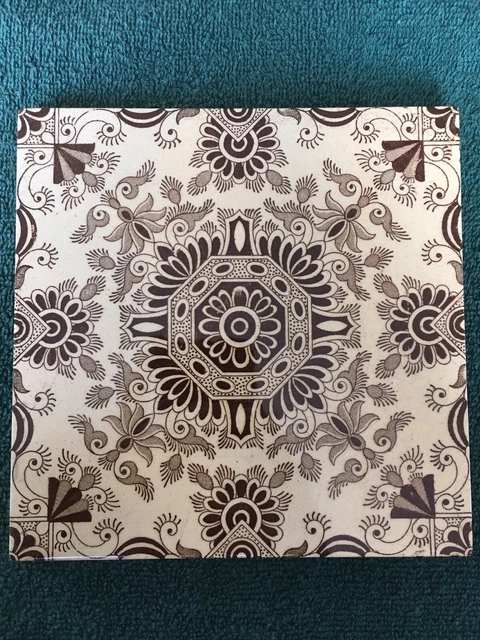 Antique Mintons China Works 6”x6” Tile, Stoke on Trent, England. #143953