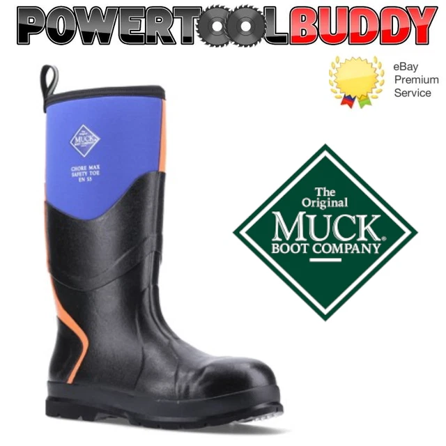 MUCK BOOT CHORE Max Neoprene S5 Safety Wellington Work Boots Black - Main Image