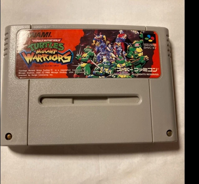 TMNT Ninja Turtles Mutant Warriors – Super Famicom (Japon) – Cartouche Testée – Très Bon état
