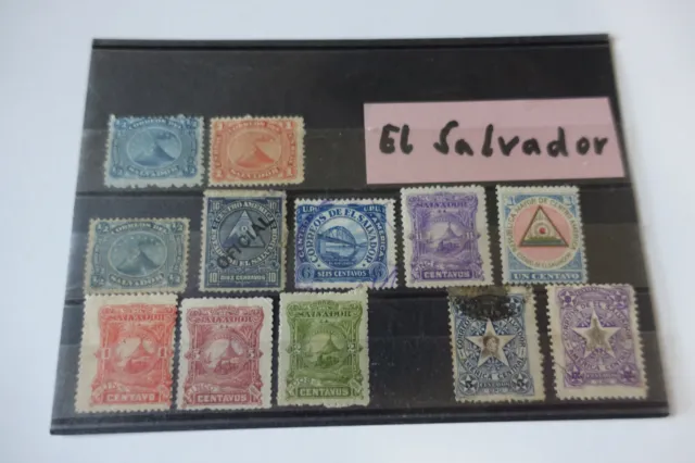 Verkaufe großes Lot sehr alte Briefmarken aus El Salvador, Klassik